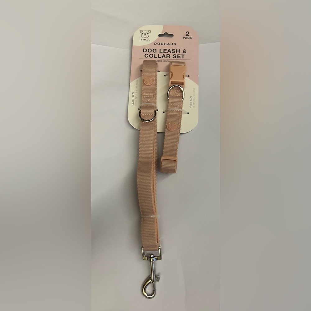 New Doghaus Leash and Collar Set 2 Pack Size Small with Padded Neoprene Lining
